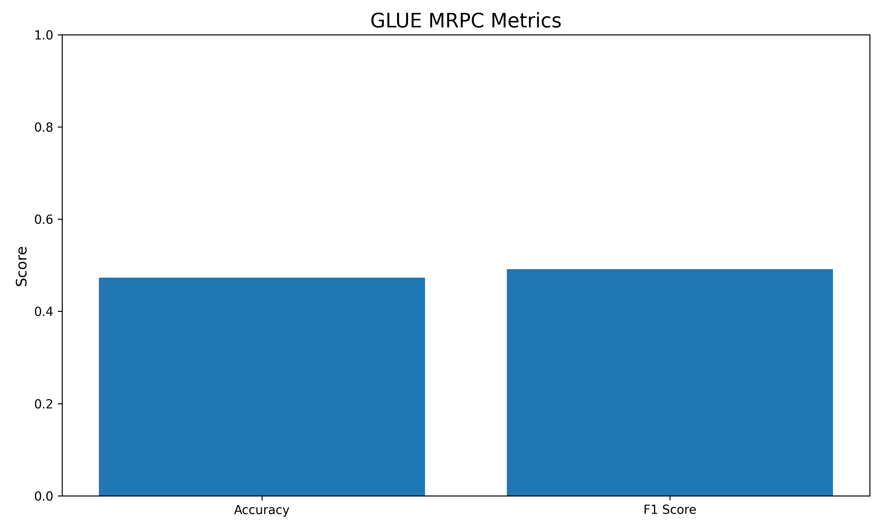 GLUE MRPC Metrics