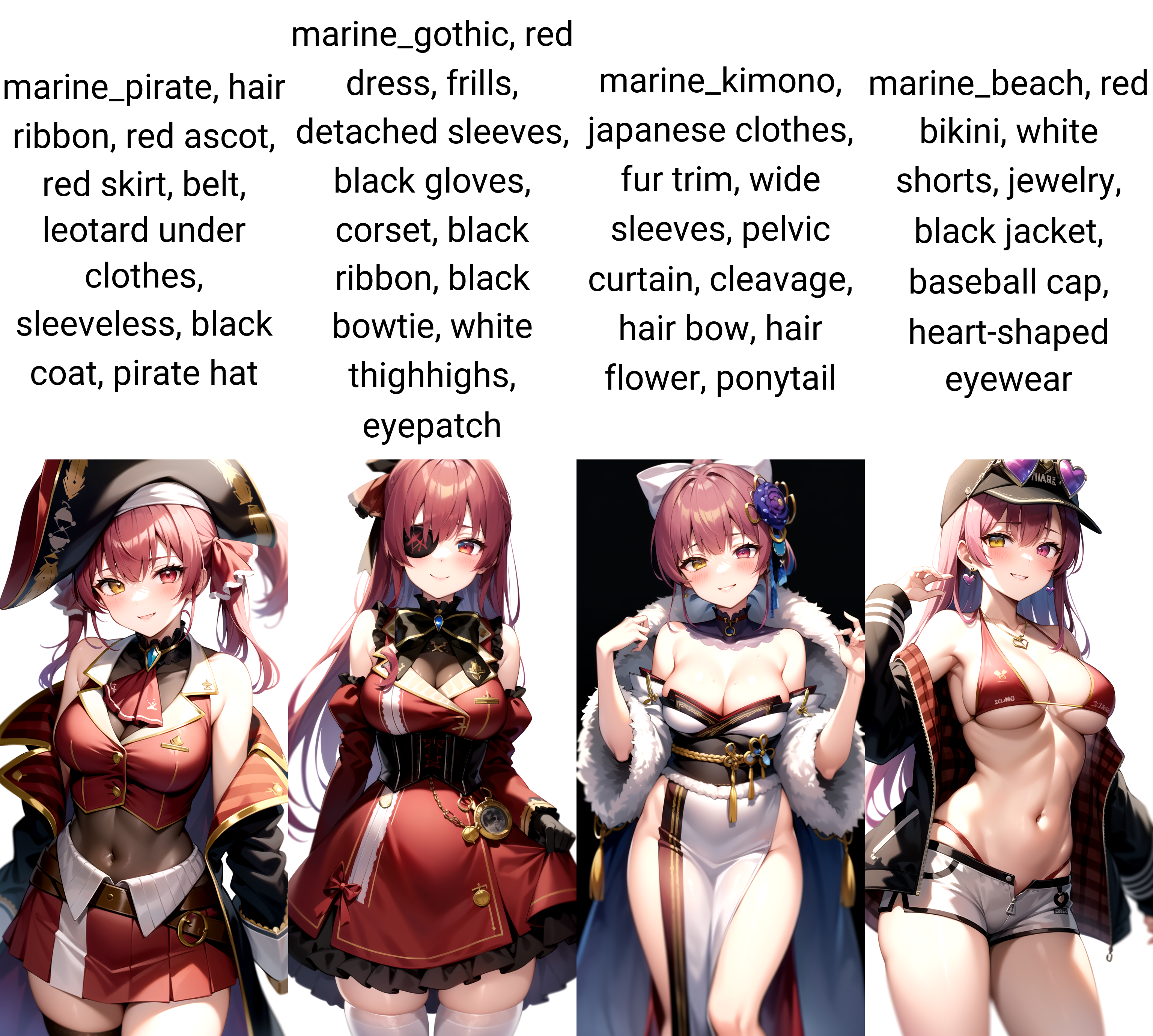 houshou marine 4 classic outfits.png