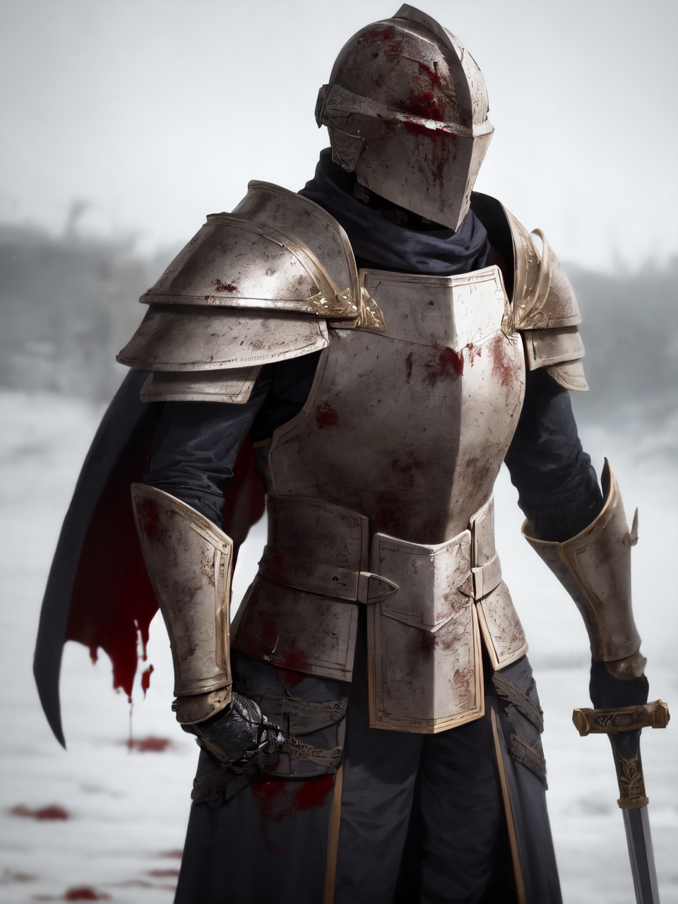 13644-3685813303-armor, weapon, sword, helmet, solo, 1boy, gauntlets, full armor, outdoors, male focus, shoulder armor, pauldrons, cape, breastpl.png