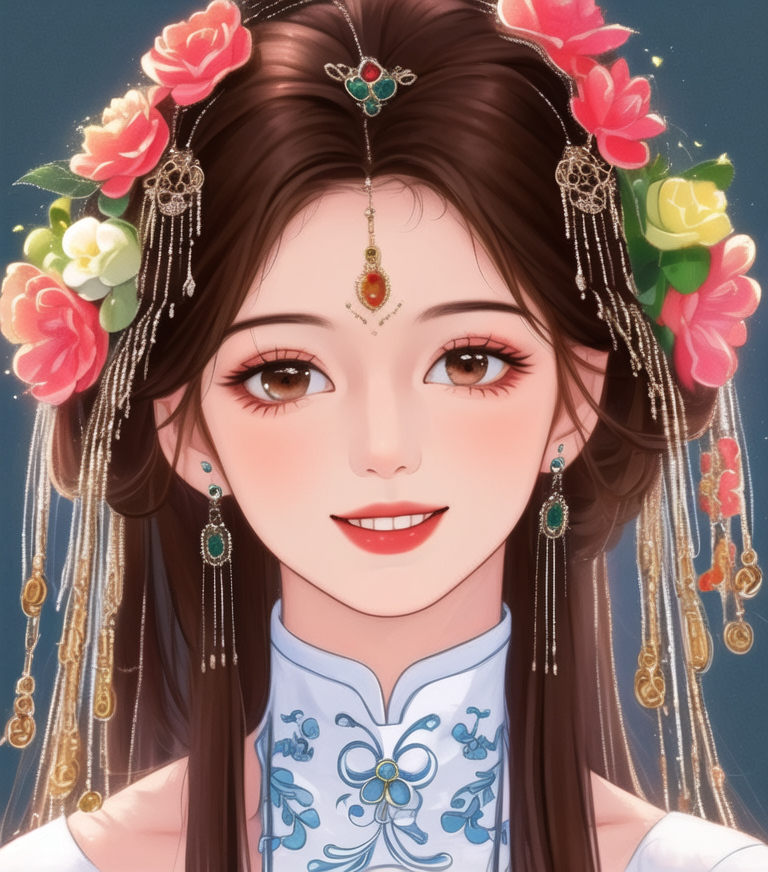 00018-2237318263-masterpiece, best quality,1girl, solo, earrings, jewelry, flower, black_hair, hair_ornament, hair_flower, long_sleeves, long_hai.png